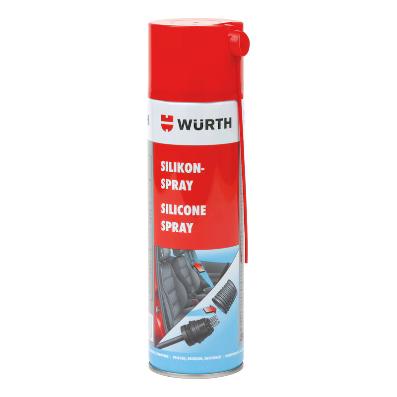 Wurth Silicone Spray | Premium Lubricant & Protective Spray for Rubber, Plastic, Metal & Motorcycle Components