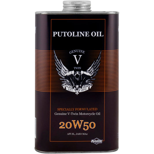 Putoline 20W50 V-Twin Motorcycle Engine Oil | High Performance 4T Engine Oil for V-Twin Engines