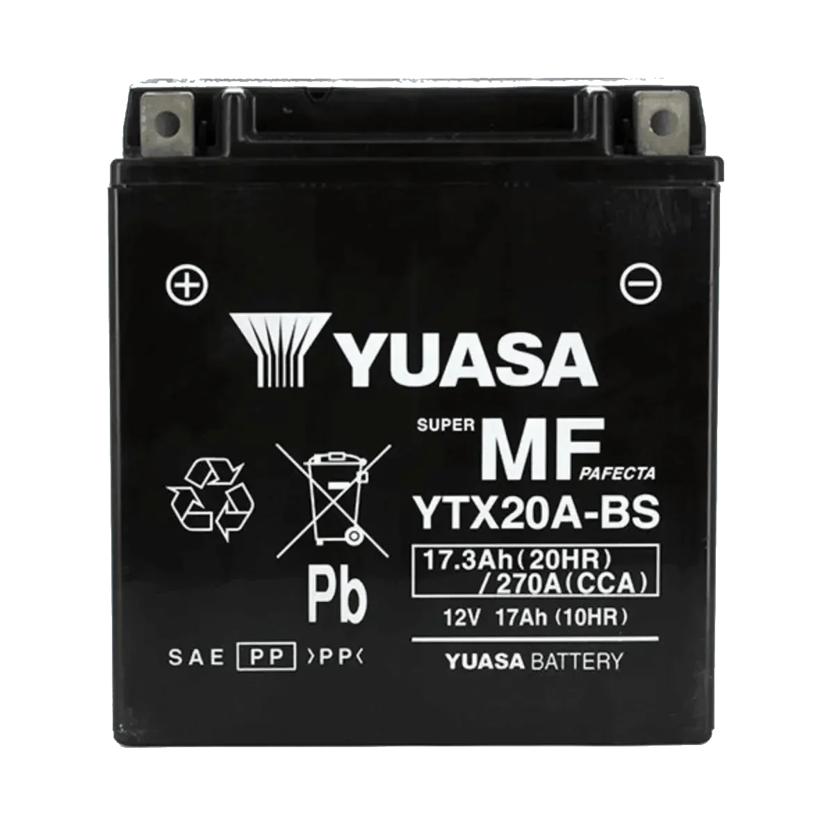 Yuasa YTX20A-BS AGM Motorcycle Battery for Harley-Davidson Fat Boy, Heritage Softail, Road King, Vulcan 900 & Cruiser Motorcycles