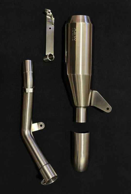 AEW EDGE Free Flow Exhaust with Mid Pipe & Centre Stand Bracket for Royal Enfield Guerrilla 450 | Premium Performance Exhaust