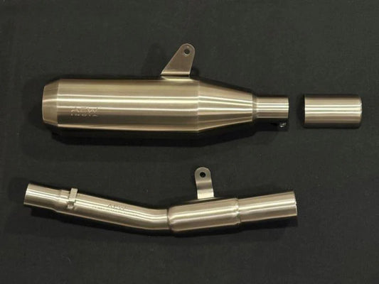 AEW Edge Exhaust & Mid Pipe with Catalytic Converter for Royal Enfield Bear 650 | Premium Performance Exhaust System