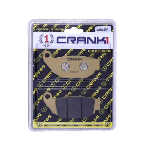 Crank1 CRM281 Ceramic Brake Pads | Premium Performance Motorcycle Brake Pads for Superior Braking