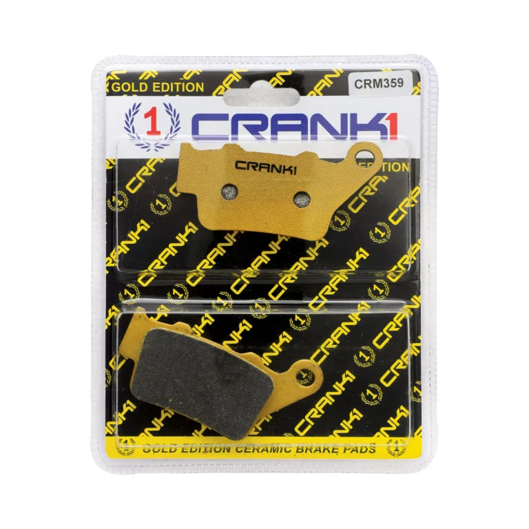 Crank1 CRM359 Performance Ceramic Rear Brake Pads for KTM, Bajaj, Honda, TVS, Royal Enfield, Suzuki, BMW, Ducati & Triumph Street Triple