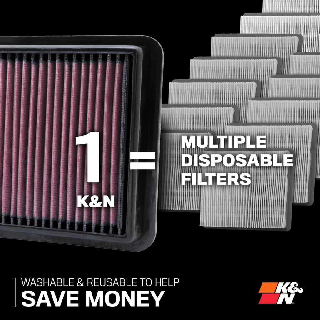 K&N 33-3005 Performance Air Filter for Audi, Volkswagen, Skoda & SEAT Cars