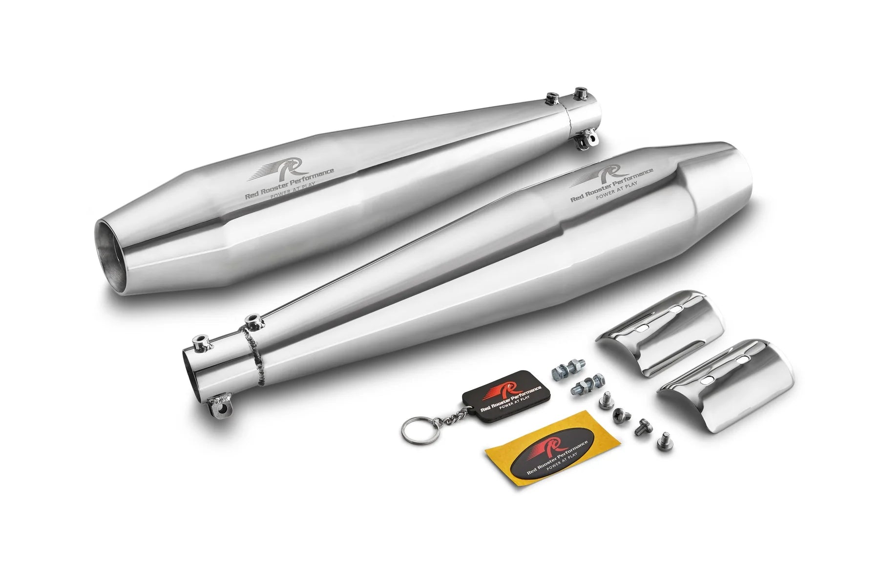 Red Rooster Performance Stellar Polish Exhaust for Royal Enfield Continental GT 650 & Interceptor 650 | SS304 Slip-On Exhaust
