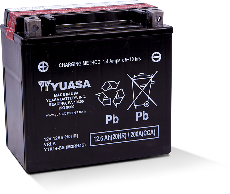 Yuasa YTX14-BS Maintenance-Free Motorcycle Battery