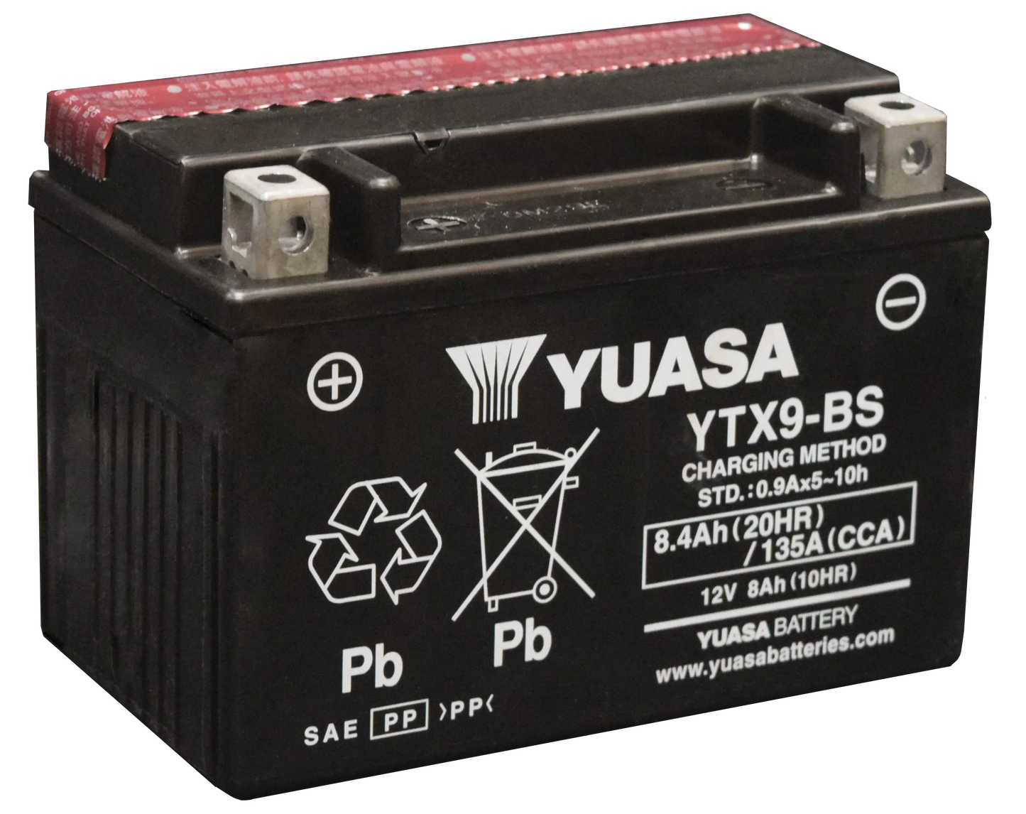 Yuasa YTX9-BS Maintenance-Free Motorcycle Battery