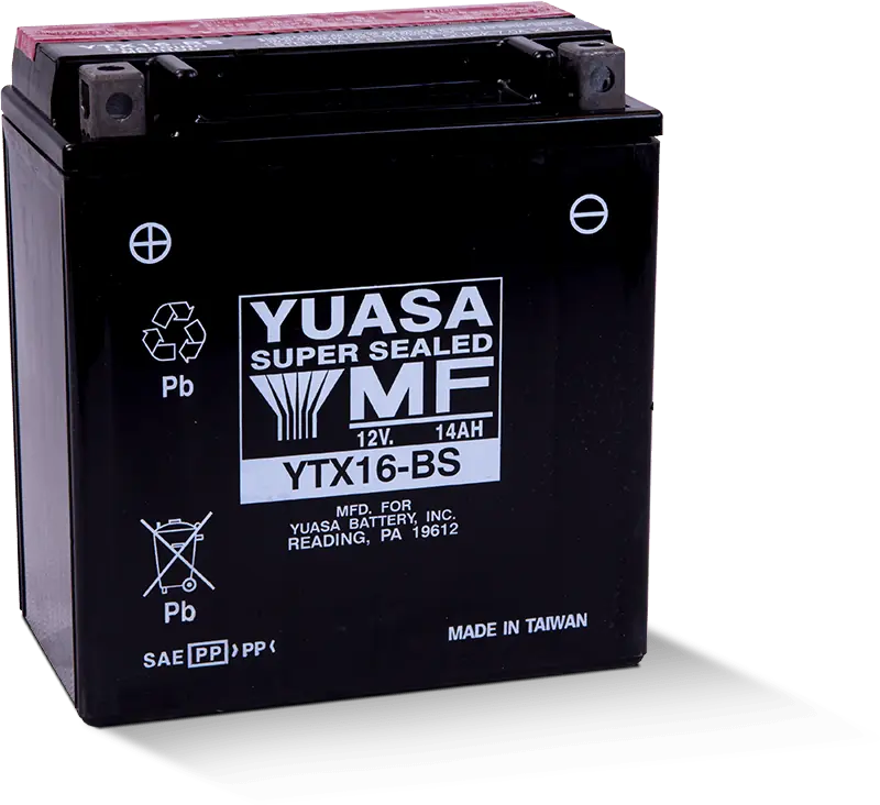 uasa YTX16-BS Maintenance-Free Motorcycle Battery for Royal Enfield Super Meteor 650, Interceptor 650, Continental GT 650, Kawasaki Versys 650 & Touring Motorcycles